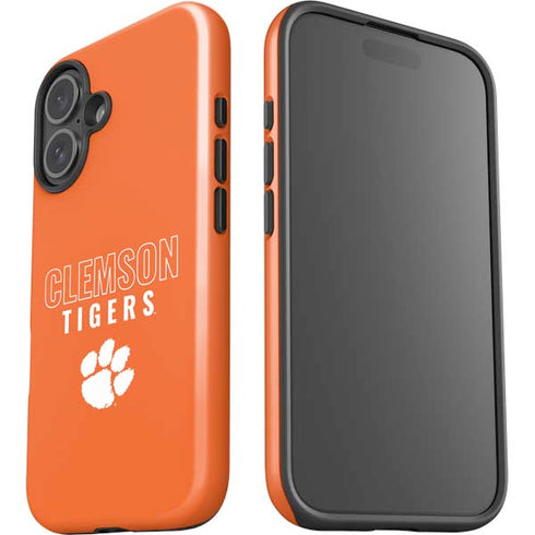 Clemson University Tigers Logo iPhone 16 Plus Impact Case